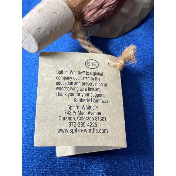Spit N Whittle Helen Back Carved Bottle Stopper Cork - Picture 5 of 6